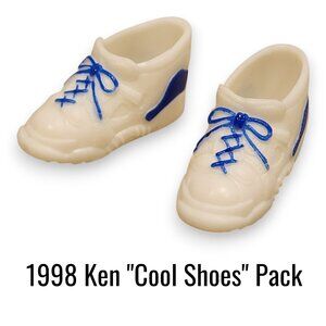 Vintage Ken White & Blue Athletic Sneakers Tennis Shoe 1998 "Cool Shoes" Pack